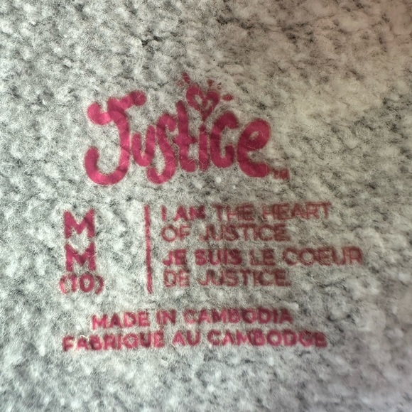 Justice Girls Black Graphic  Hoodie Sweatshirt Size 10 - Picture 5 of 5